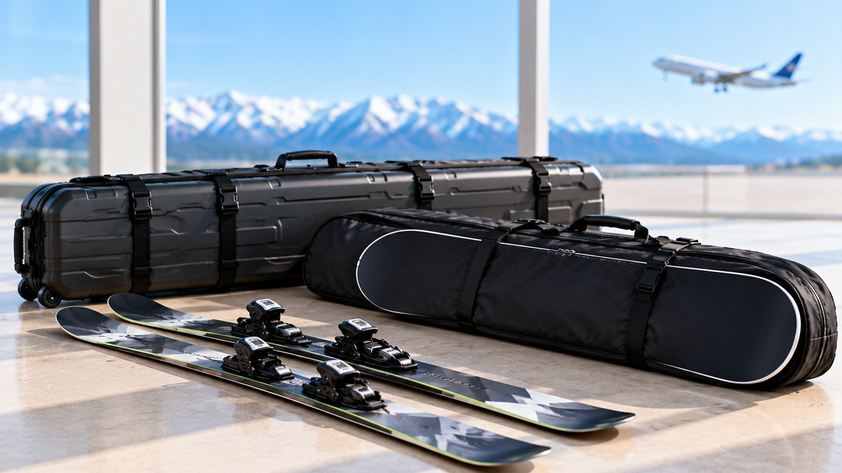 Skis and Snowboard